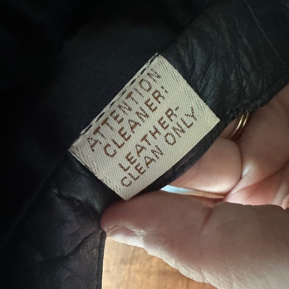 Vintage High Waisted Black Leather Grunge Motorcycle Biker Pants Sz Small - Picture 10 of 10